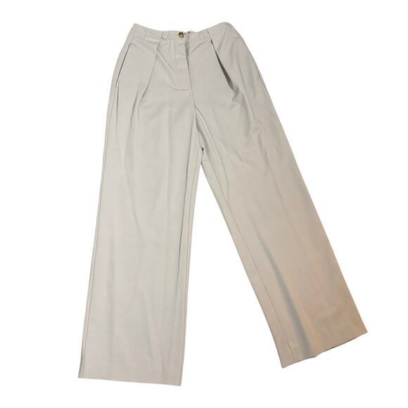 NWOT Women's Size S Free People Gray Pleated Wide Leg Tyler Menswear Trousers - Picture 2 of 8